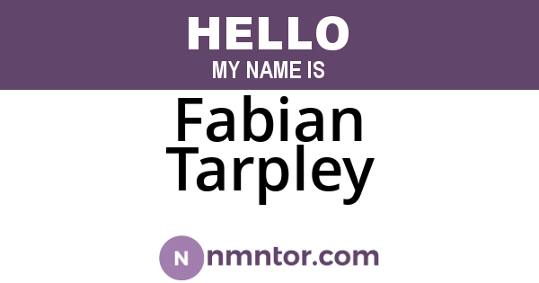 Fabian Tarpley