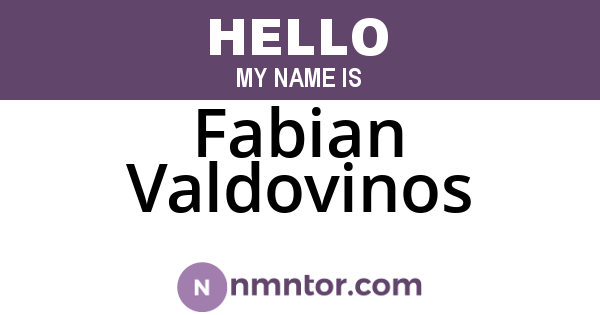Fabian Valdovinos