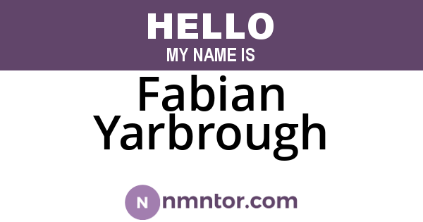 Fabian Yarbrough