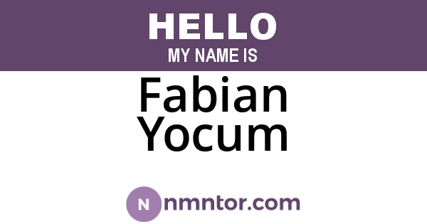 Fabian Yocum