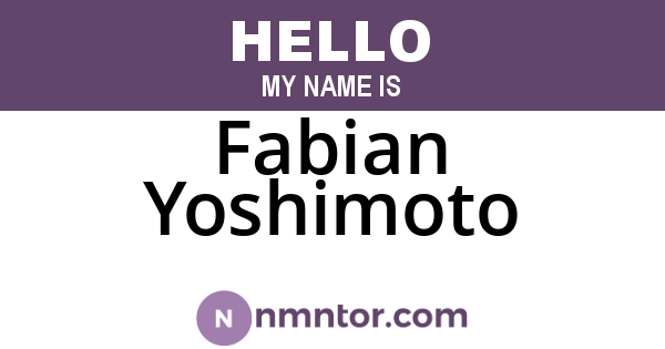 Fabian Yoshimoto