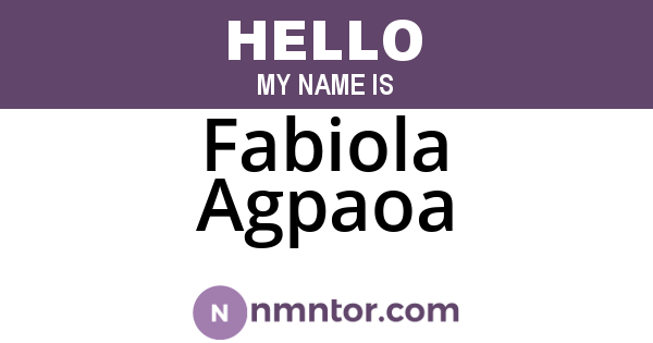 Fabiola Agpaoa