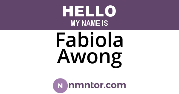 Fabiola Awong