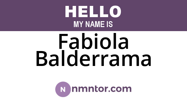 Fabiola Balderrama