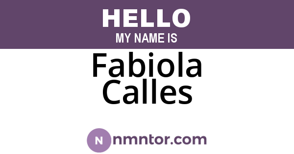 Fabiola Calles