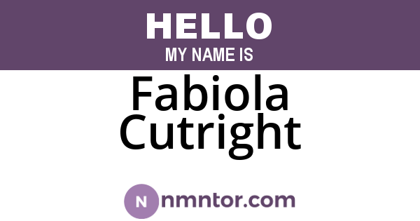 Fabiola Cutright