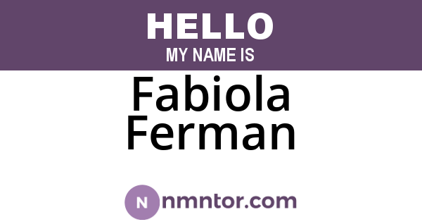 Fabiola Ferman