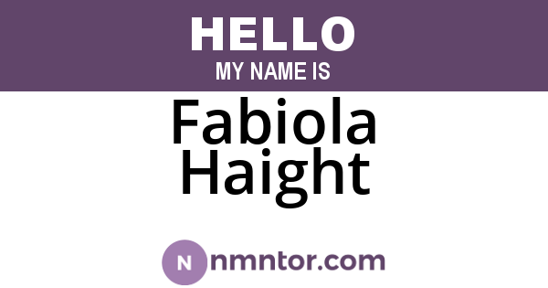 Fabiola Haight