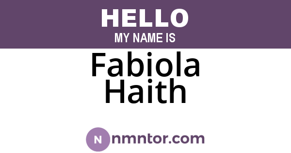 Fabiola Haith
