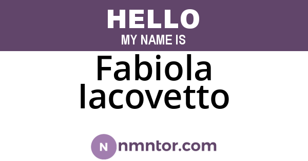 Fabiola Iacovetto