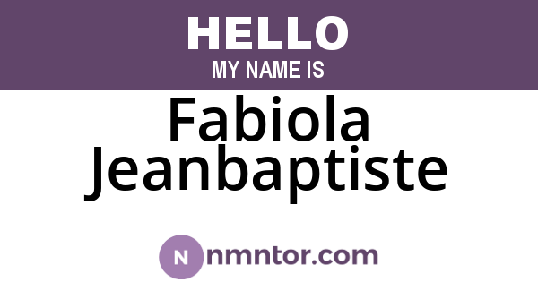 Fabiola Jeanbaptiste