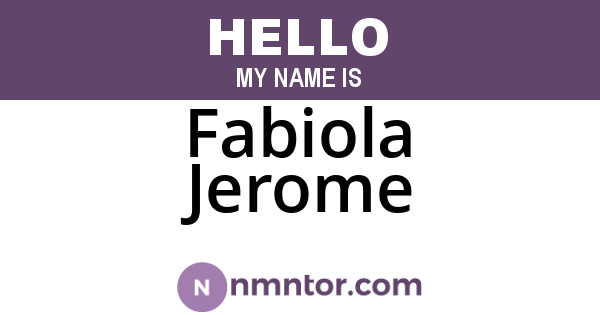 Fabiola Jerome