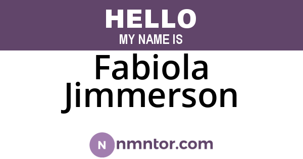 Fabiola Jimmerson