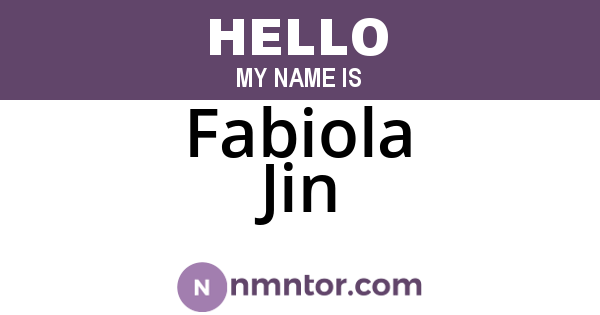 Fabiola Jin