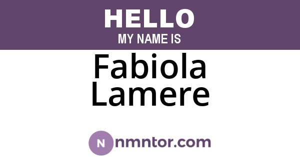 Fabiola Lamere