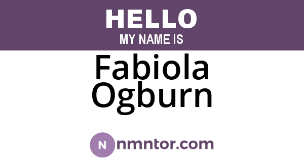 Fabiola Ogburn