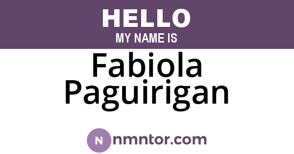 Fabiola Paguirigan