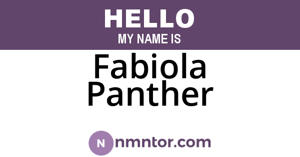 Fabiola Panther