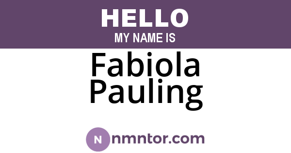 Fabiola Pauling