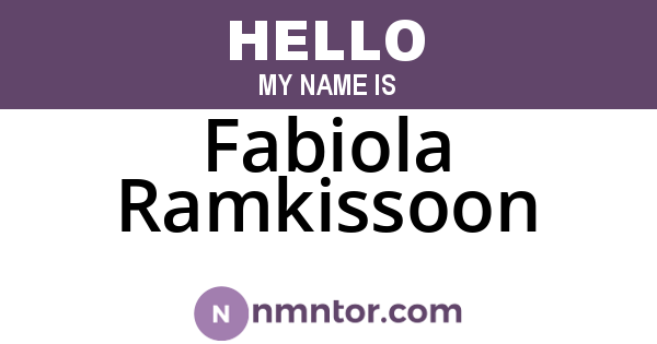 Fabiola Ramkissoon