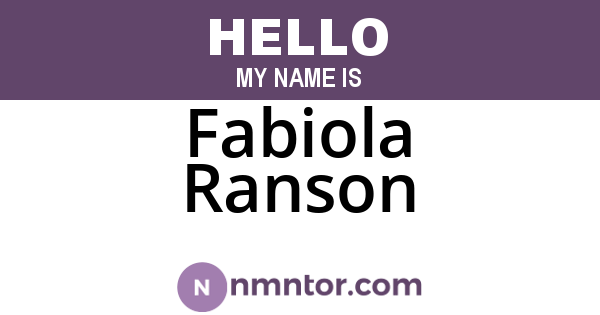 Fabiola Ranson