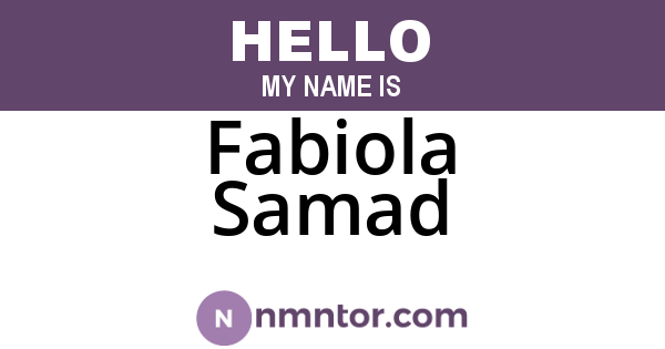 Fabiola Samad