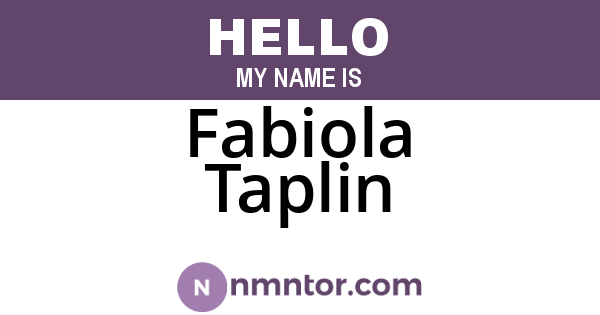 Fabiola Taplin