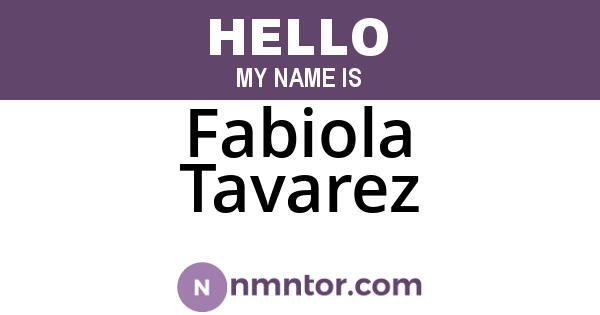 Fabiola Tavarez