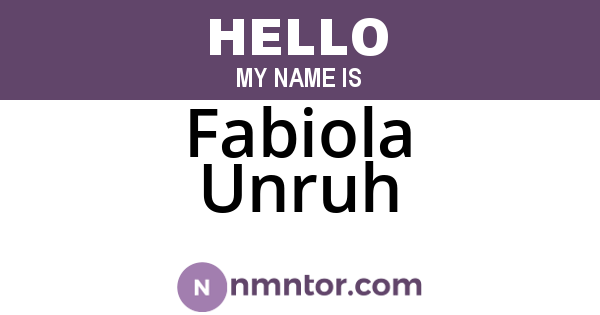 Fabiola Unruh