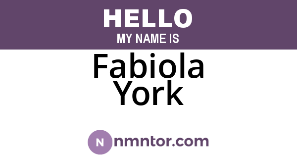 Fabiola York