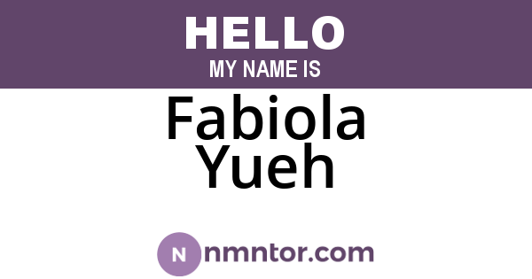 Fabiola Yueh