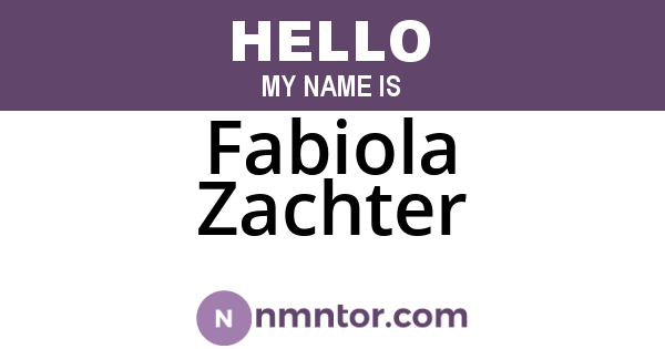 Fabiola Zachter