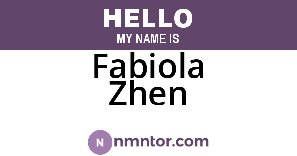 Fabiola Zhen