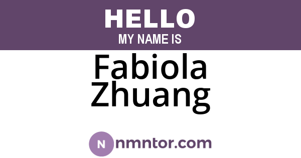 Fabiola Zhuang