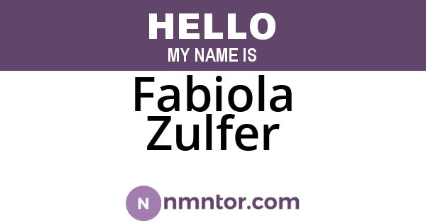Fabiola Zulfer