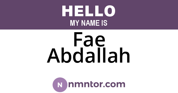Fae Abdallah