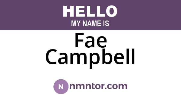 Fae Campbell
