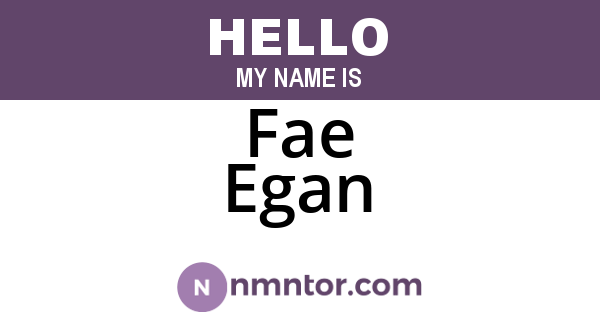 Fae Egan