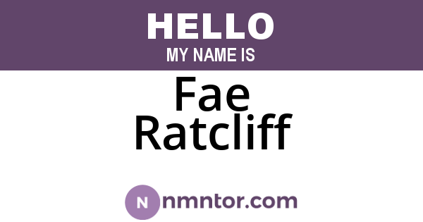 Fae Ratcliff