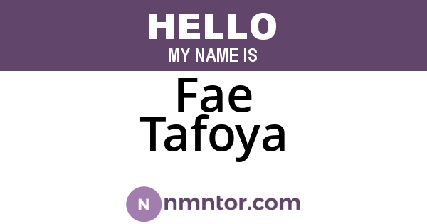 Fae Tafoya