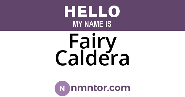 Fairy Caldera