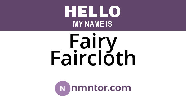 Fairy Faircloth