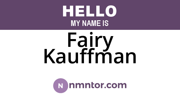 Fairy Kauffman