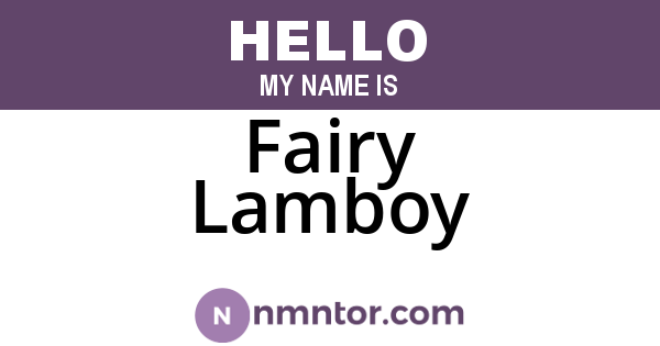 Fairy Lamboy