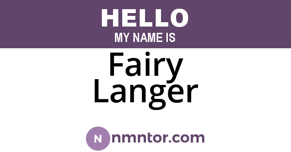 Fairy Langer