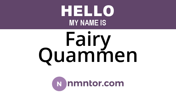 Fairy Quammen
