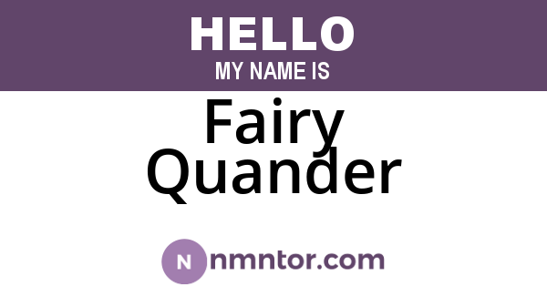 Fairy Quander