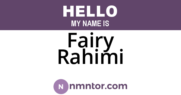 Fairy Rahimi