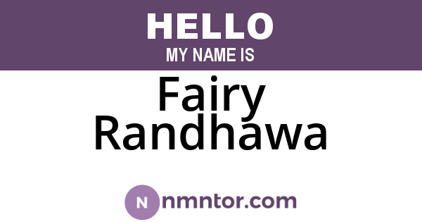 Fairy Randhawa