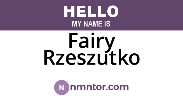 Fairy Rzeszutko